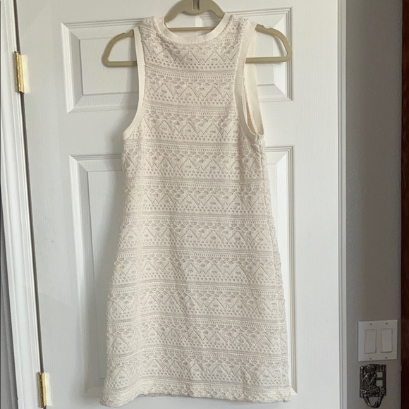 Anthropologie ivory Lace Mini Dress - Picture 8 of 11